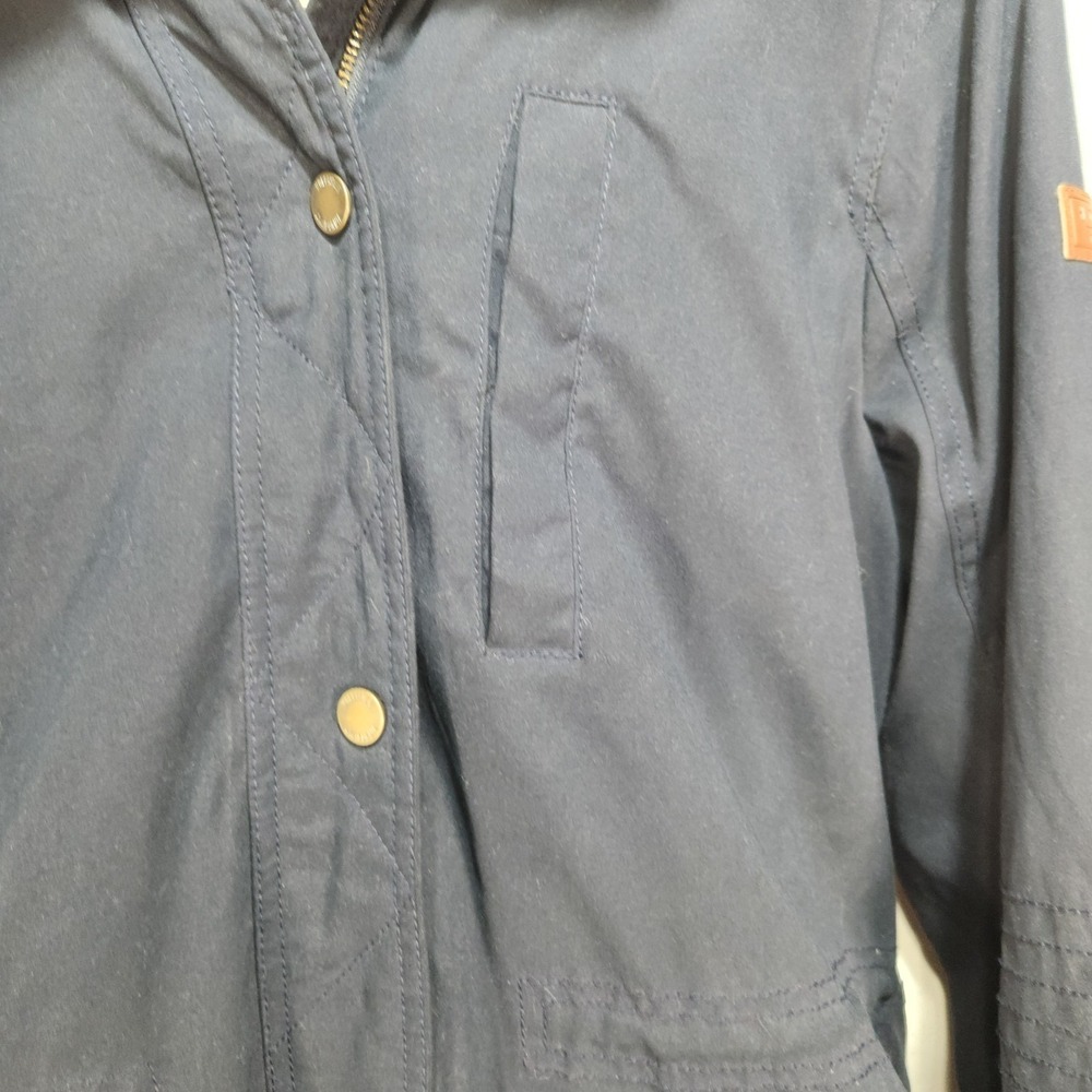 Hollister Womens Size XL Navy Blue Faux Fur Lined Hooded Parka Jacket NWOT - Picture 8 of 10